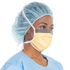 Halyard 48247 - Fluidshield Level 3 Fog-Free Procedure Mask, So Soft Earloops, Wraparound Visor - Box of 25 Masks