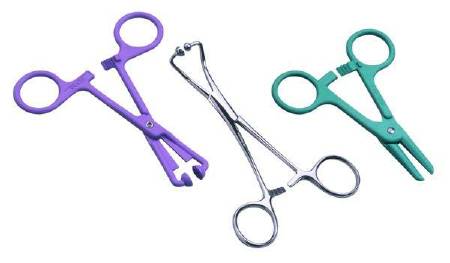 Devon - Tube Occluding Forceps 4-1/2 Inch Length Plastic NonSterile Finger Ring Handle Straight Blunt - 31140315