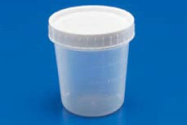 Cardinal Precision OR Packaged Specimen Container 2-1/2 X 3 Inch Plastic Screw Cap 120 mL (4 oz.) Sterile OR - 17099
