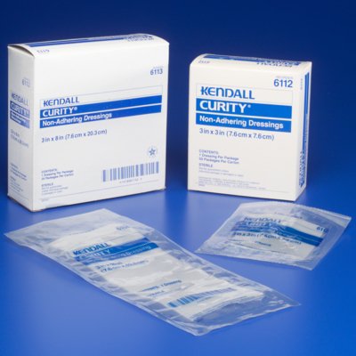 Cardinal Curity Oil Emulsion Impregnated Dressing 9 X 18 Inch Mesh / Knitted Fabric Oil Emulsion Blend Sterile - 6121-
