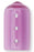 Key Surgical Round Cap Disposable, 0.406 OD X 0.75 L Inch, Purple Tint With Vents, Radiopaque - 38784