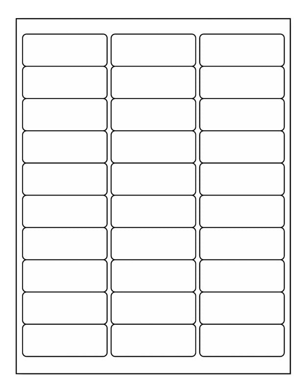 Medical Labels - Desktop Laser Labels, Cleantac, 2-5/8" x 1.0"