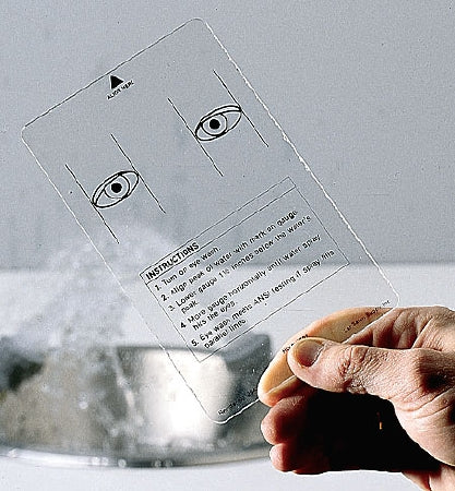 Grainger Eye Wash Tester Transparent Plastic, Printed Instructions - 2940
