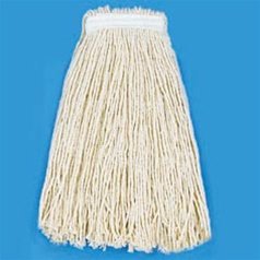 Lagasse Boardwalk Wet Mop Head Cut End Size 16 White Premium Cotton Reusable - BWK216CCT