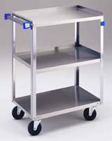 Lakeside Manufacturing - Utility Cart Stainless Steel 27.5 X 16.25 X 32.125 Inch 24 X 15-1/2 Inch Shelves - 311CW LOCKING CASTERS