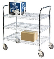 Lakeside Manufacturing Utility Cart 36 X 24 X 39 Inch 3 Shelves - R2436CUC-3