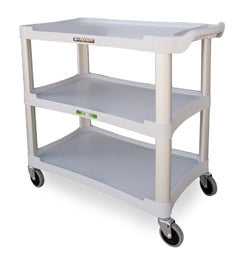 Lakeside Manufacturing Utility Cart Plastic 36 X 18.5 X 35 Inch 3 Shelves Gray - 2501