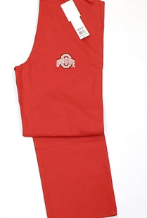 Landau Uniforms Scrub Pants Medium True Red / Ohio State Logo Unisex - C602OSUT
