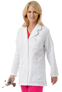 Landau Uniforms Lab Jacket White Medium Long Sleeves Hip Length - 8708WWYMED