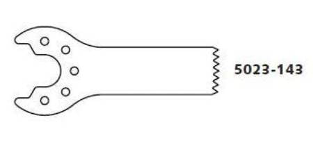 Conmed/Linvatec MicroPower Micro100 Micro Saw Blade Sagittal, Crescent 9.5 Cutting Edge X 25.5 Cutting Depth X 0.4 Material Thk X 0.6 Cutting Thk mm Sterile Straight Edge, Coarse Tooth - 502314300