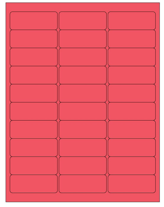 Medical Labels - Red Desktop Laser Labels, 2-5/8" x 1.0"