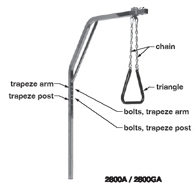 Versa-Helper - Trapeze Metal Frame Headboards - 2800A