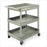 Luxor Tub Utility Cart 24 X 34 X 38.25 Inch 3 Shelves Gray - TC111-G
