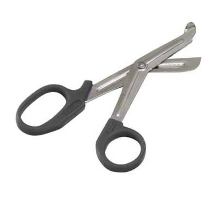 Mabis Healthcare Precision Cut Utility Scissors 5-1/2 Inch Length Stainless Steel / Plastic NonSterile Finger Ring Handle Angled Blunt/Blunt - 27-757-020
