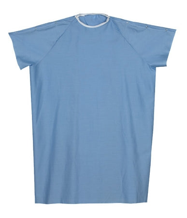 Mabis Healthcare Patient Exam Gown One Size Fits Most Adult Blue - 532-8032-0139