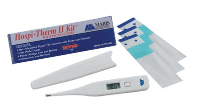 Mabis Healthcare Mabis Hospi-Therm II Digital Thermometer Kit Oral Probe Hand-Held - 15-713-000