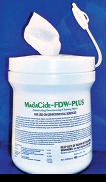 MadaCide-FDW-Plus - Surface Disinfectant Cleaner Premoistened Alcohol Based Manual Pull Wipe 160 Count Canister Alcohol Scent NonSterile - 7032