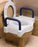 Maddak Tall-ette Toilet Seat Extra Wide, 22-1/2 Inch W, Contoured Soft Foam Armrests - 725891000