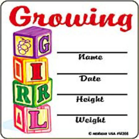 Medibadge - 90 per Unit Growing Girl Sticker - M366P