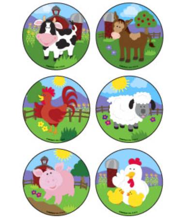 Kids Love Stickers - 90 per Unit Baby Barnyard Animals , Assorted Sticker - 2843P