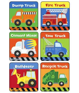 Medibadge 90 Per Unit Toy Trucks Sticker - 2872P