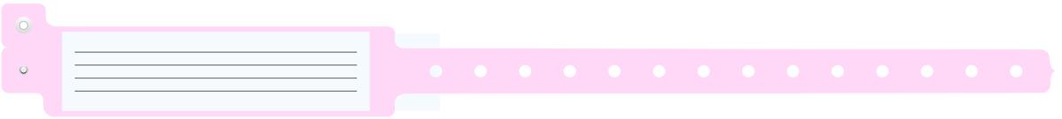 Insert-Style Vinyl ID Bands Pink