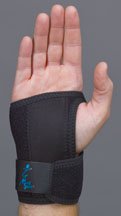 GelFlex - Wrist Splint Contoured Polymer Gel / Mineral Oil Right Hand Black Medium - 223834