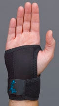 Medical Specialties GelFlex Wrist Splint Contoured Polymer Gel / Mineral Oil Left Wrist Black Large - 223825