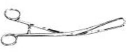 Medgyn Products - Teale Tenaculum Vulsellum Forcep 10 Inch L X 5 mm W, 3 X 4 Teeth, Curved - 031005