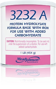 Mead Johnson 3232 A Protein Hydrolysate Formula Oral Supplement Unflavored 1 lb. Can Powder - 42521