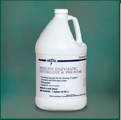 Medline - Dual Enzymatic Instrument Detergent Liquid 1 gal. Bottle Fresh Scent - MDS88000B9