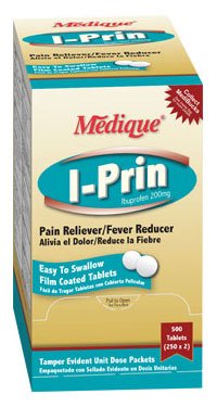 Medique Products I-Prin Pain Relief 200 mg Strength Ibuprofen Tablet 250 per Box - 10013