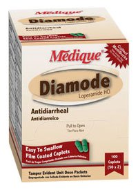 Medique Products Diamode Anti-Diarrheal 2 mg Strength Tablet 100 per Box - 20033