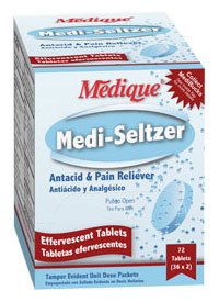 Medi-Seltzer - Antacid 1000 mg - 325 mg - 1916 mg Strength Effervescent Tablet 36 per Box - 13520