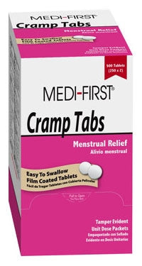 Medique Products Medi-First Cramp Tabs Cramp Relief 325 mg - 25 mg Strength Acetaminophen / Pamabrom Tablet 125 per Box - 81048