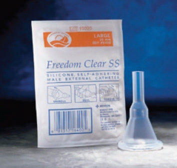 Coloplast Freedom Clear SS Male External Catheter Self-Adhesive Seal Silicone Large - 5410