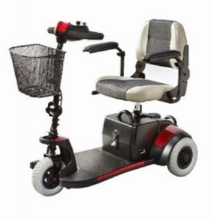 Merits Health Products 3 Wheel Electric Scooter Mini-Coupe 3 Wheel Red - S539