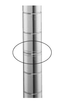 Intermetro Industries Site-Select Post 86-5/8 Inch H, 5 Lbs, Chrome - 86P