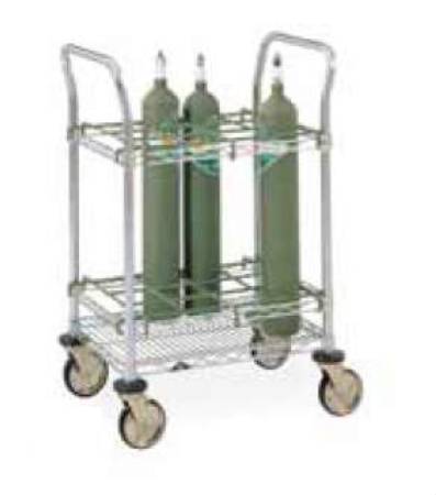 Intermetro Industries Metro Gas Cylinder Cart Size D / E Chrome Plated Steel - ITC12C
