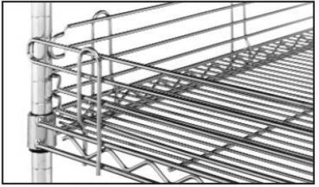 Intermetro Industries Metro Shelving Ledge 1 Ledge Adjustable Chrome Plated Steel - L24N-4C