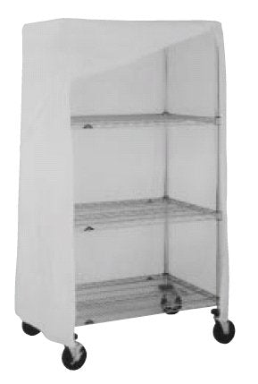 Intermetro Industries - Cart Cover White Vinyl Coated Nylon 48 L X 62 H X 18 D Inch Zippered Closure - 18X48X62C