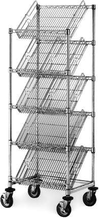 Intermetro Industries Super Erecta Suture Cart Chrome Plated Steel 24 X 18 X 70 Inch 5 Shelves - DC16EC