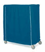 Intermetro Industries Metro Cart Cover White, Uncoated Nylon, Velcro Closure, 24 X 60 X 62 Inch - 24X60X62VUC