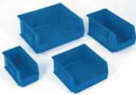 Intermetro Industries Super Erecta Storage Bin 5-1/2 L X 14-3/4 W X 5 H Inch, 13 Lbs, Blue, Stackable, Reinforced Design, Without Divider - B30234B