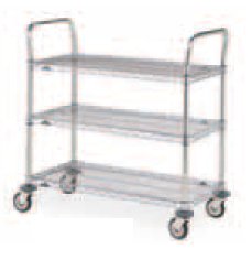 MW Series - Utility Cart Stainless Steel / Chrome / Plastic 24 X 18 X 39 Inch - MW701