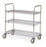 Intermetro Industries MW Series Utility Cart Stainless Steel / Chrome / Plastic 24 X 18 X 39 Inch 3 Shelves - W701