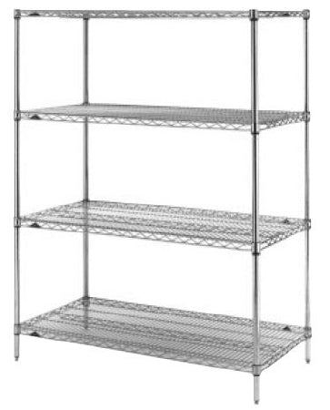 Intermetro Industries Super Erecta Shelf Cart Wire Shelf Cart - 2430NS