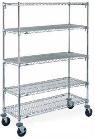 Intermetro Industries Super Adjustable 2 Super Erecta Utility Cart 69 Inch 5 Shelves - 5A556EC