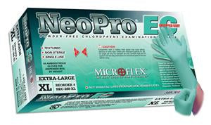Microflex Medical NeoPro EC Exam Glove Large NonSterile Polyisoprene Extended Cuff Length Textured Fingertips Green Chemo Tested - NEC-288-L
