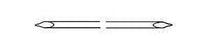 Micro-Aire - Orthopedic Pin Steinmann Pin Double Trocar Points Sterile Stainless Steel 7/64 X 9 Inch - 1628-109